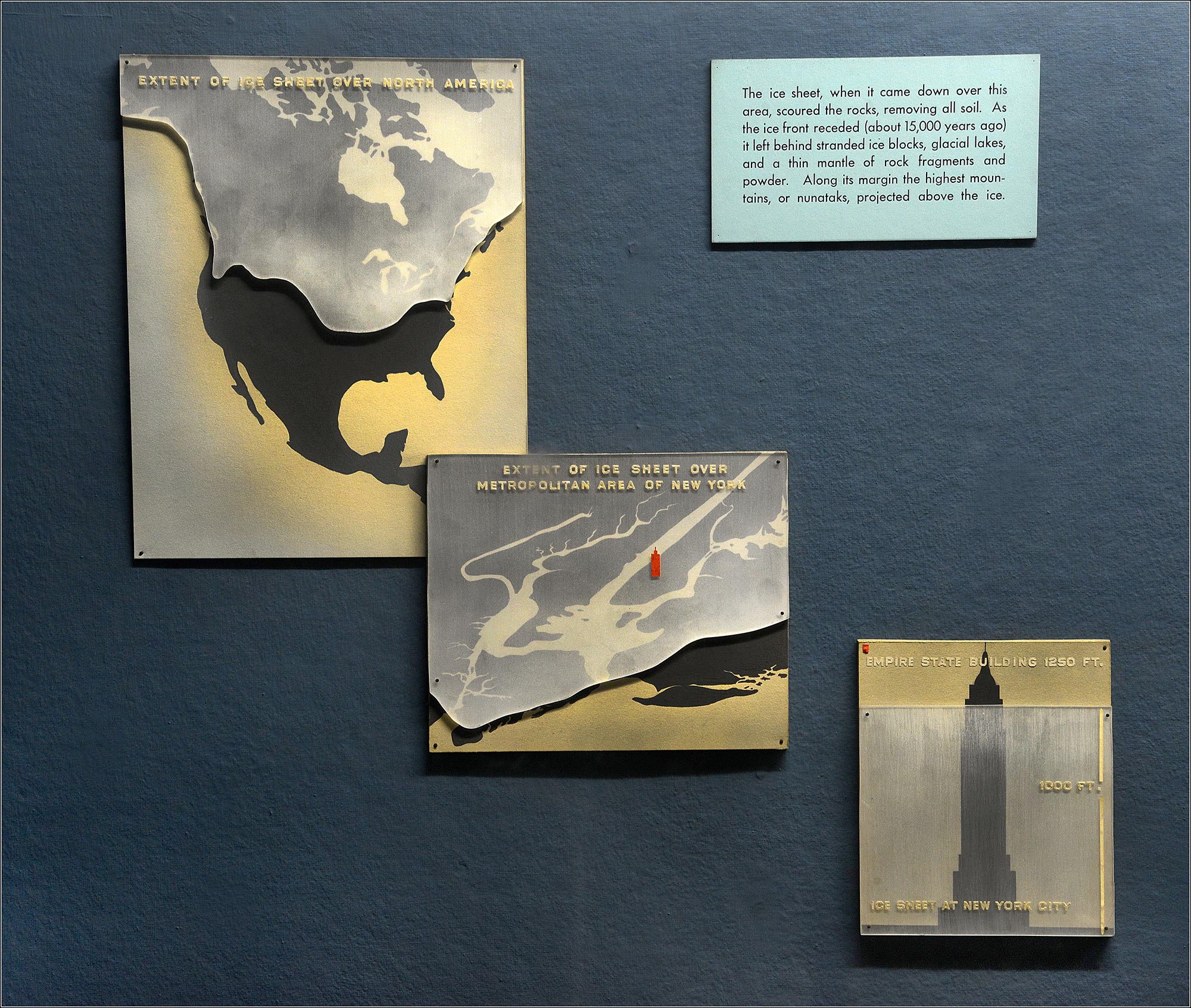Text and images illustrating the ice sheet 