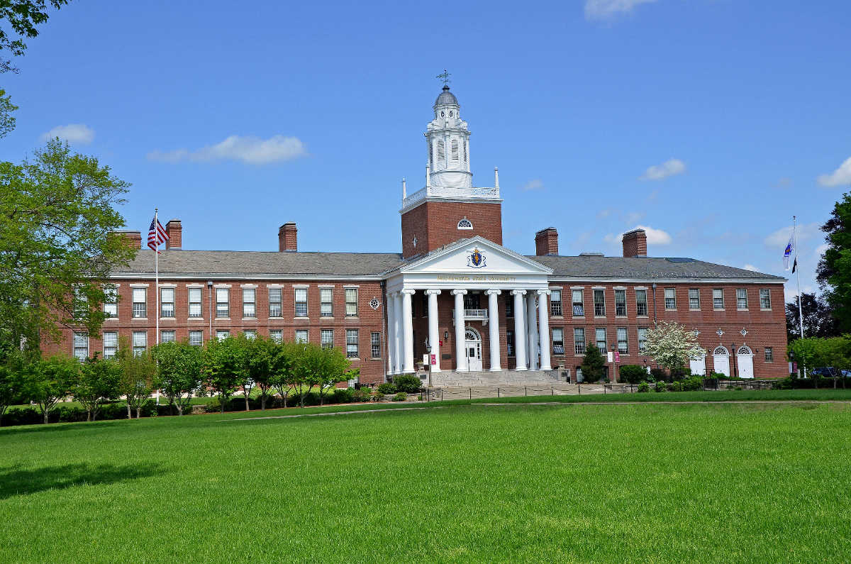 view of the Bridgewater State University campus